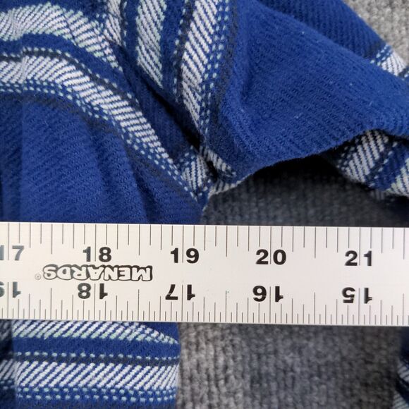 Duluth Trading Co Men's Button Up Shirt Blue Striped Small Long Sleeve - Picture 11 of 11